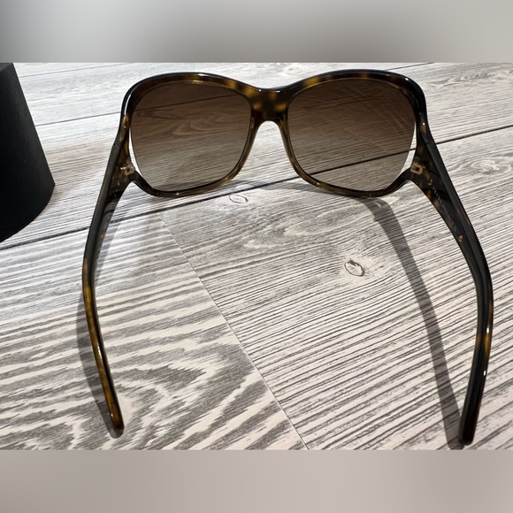 Prada 2009 Sunglasses Brown Tortoiseshell Square Oversized Gradient Lens Vintage - Picture 4 of 11